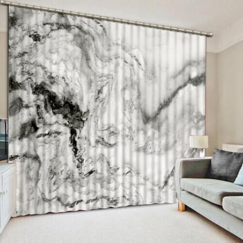 Modern Home Decoration Blackout 3D Curtain stereoscopic grey curtains Decoration curtains