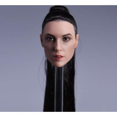 1/6 Scale Wonder Girls Gal Gadot Head Model with Straight Long Hair for 12 inches Female Action Figure