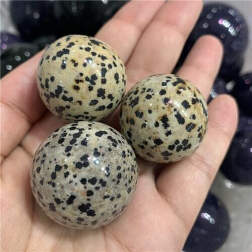 1pcs Natural Balmatin Stone ball Mark stone Crystal Sphere Ball Polished Stone With Spot Gemstone Home Decoration Gift