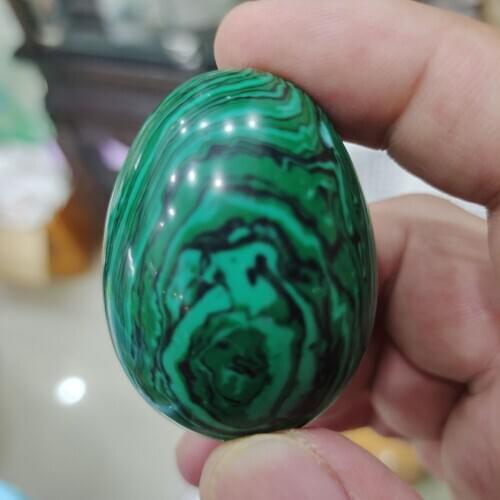 1pc Malachite Crystal Egg Stone Gemstone Massage Yoni Egg Crystal Stone Home Decoration