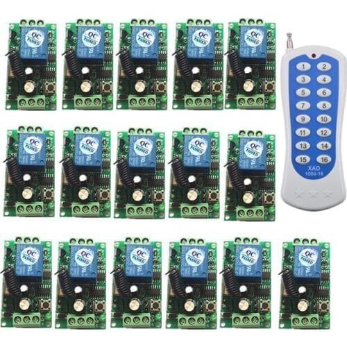 1000m DC12V 1CH 10A wireless remote control switch system teleswitch Transmitter + Receiver relay smart house z-wave