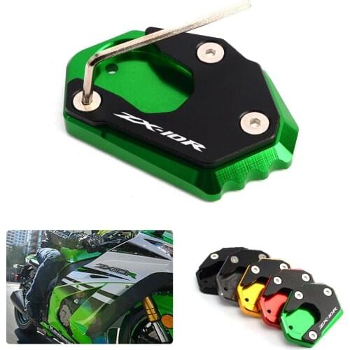 For KAWASAKI ZX10R ZX 10R 2008-2016 2017 2018 2019 CNC Aluminum Side Stand Enlarger plate Extension pad