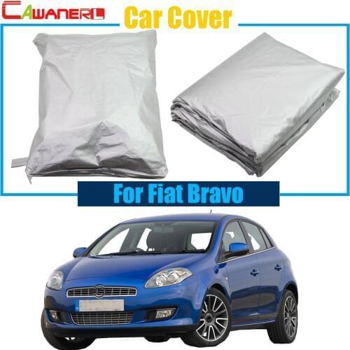 Cawanerl Free Shipping ! Car Cover Anti UV Rain Snow Sun Resistant Protector Cover For Fiat Bravo