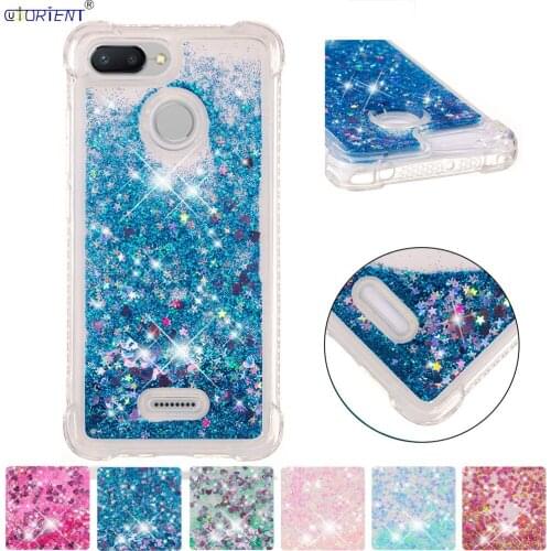 For Xiaomi Redmi 6 Glitter Liquid Quicksand Bumper Cover Xiomi Xaomi Red Mi 6 Cute Soft Silicone Phone Case Redmi6 Back Funda