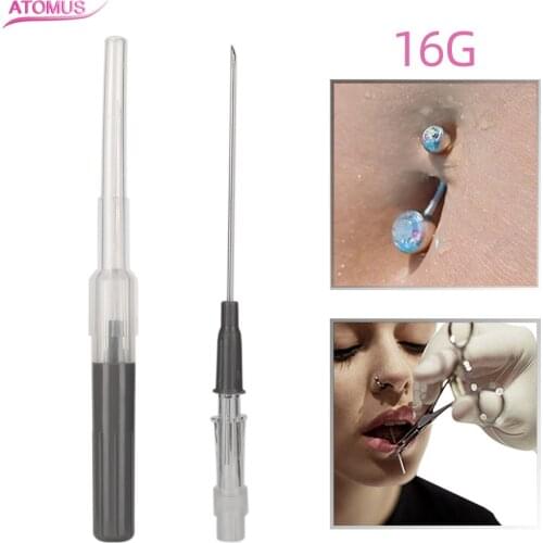 16G Piercing Needle Catheter Needles Cannula Tattoo Needles Professional Steel For Body Piercings Tattoo Supply Accessories