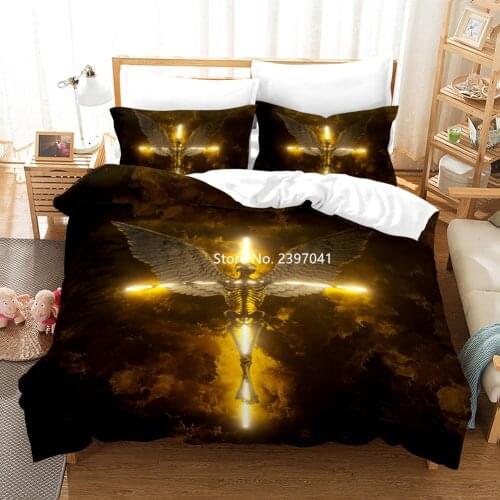 New 2-3 Religious Bedding Set Quilt Cover Pillowcase Comfortable Home Spin Bedroom Decoration Boy Gift Children Adult Products