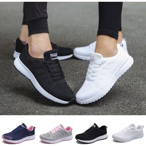 Bjakin Women Sport Shoes Trend Female Running Shoes Air Mesh Sneakers Black White Non Slip Footwear Breathable Jogging