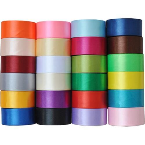 Hot 4CM (25 Yards/roll) Silk Satin Ribbon Wedding Party Decoration Invitation Card Gift Wrapping Scrapbooking Supplies Riband