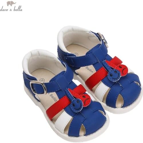 DBY18285 Dave Bella summer fashion baby boys patchwork sandals new born infant shoes boy sandals casual shoes