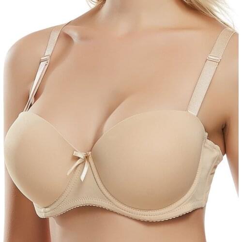 Fashion Sexy Thin One-piece Seamless Bra Invisible Shoulder Strap Gathered Bra For Women