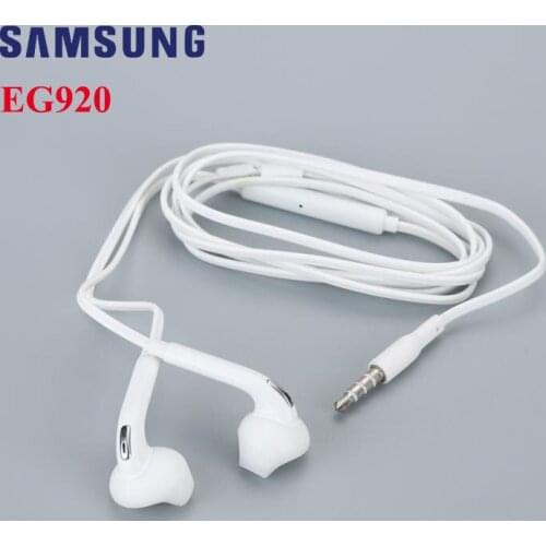 Original SAMSUNG EG920 Earphone Note3 Headsets Wired With Microphone White For Samsung Galaxy S6 S7 S7edge S8 S9 S9+ SmartPhones