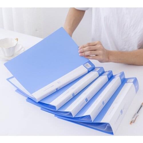 A4 File Bag 10/20/30/40/60/80/100 Pages Data Book Large Capacity File Folder Portfolio Office Stationery Office Accessories