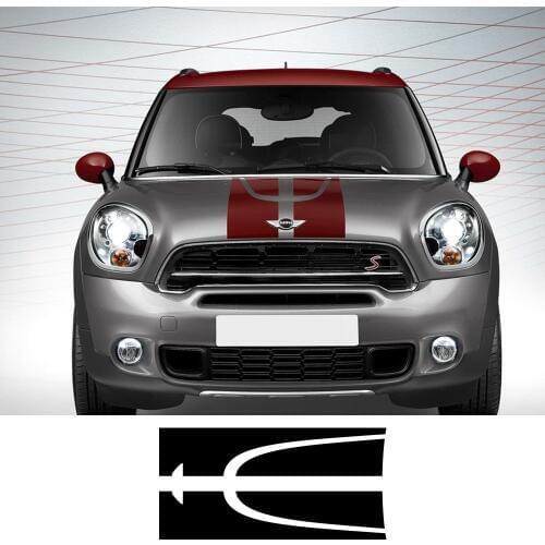 Car Head Hood Decal Stickers Car Styling For MINI Cooper Countryman Clubman Paceman R55 R56 R60 R61 F54 F55 F56 F60 Accessories