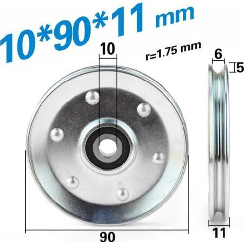 [U1090-11J] 5PCS high loading big outer diameter 90mm 6200zz bearing V/U steel U groove type chrome steel bearing wheel 1090UV