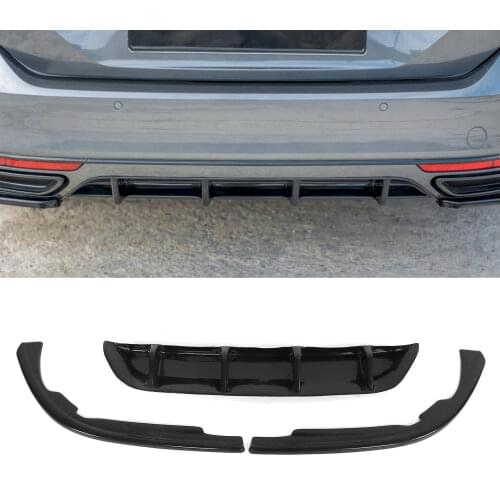 For Maxton Style Rear Bumper Diffuser Extension With Side Splitters Replacement for VW Passat Variant R-Line B8 2015-2019