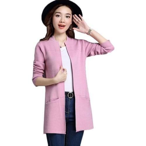 Spring Autumn Loose Large Size Long Sweater Cardigan Female Shawl Outerwear Women Knit Sweater Cardigan Jacket Coat
