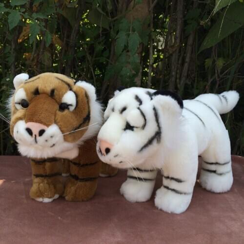 1pc 17cm 20cm 30cm simulation white tiger baby zoo plush doll creative stuffed toy girl boy children Christmas day gift