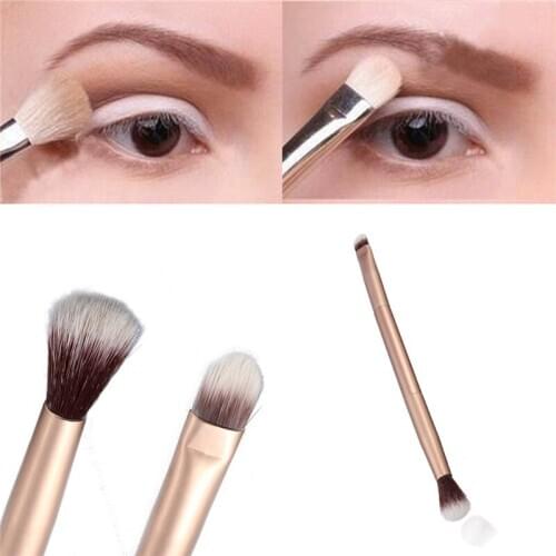 1Pcs Professional Eye Makeup Brush Double Ended Metal Handle Premium Tapered Concealer Highlighter Eyeshadow Blending Brush