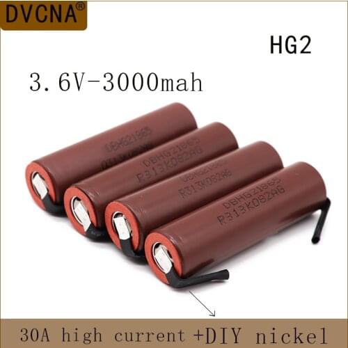 100% Original large capacity HG2 18650 3000mah Rechargeable battery for HG2 power high discharge large current+DIY nicke