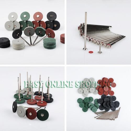 100Pcs Dental Lab Polishing Wheels + 20Pcs Mandrel Shank Rotary Tool Wheels New