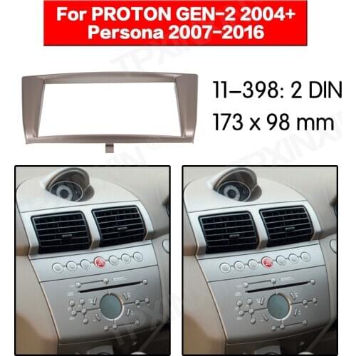11-398 Car radio Frame Panel for PROTON GEN-2 2004+ Radio Stereo Fascia Panel Frame Adaptor Fitting Kit 2DIN
