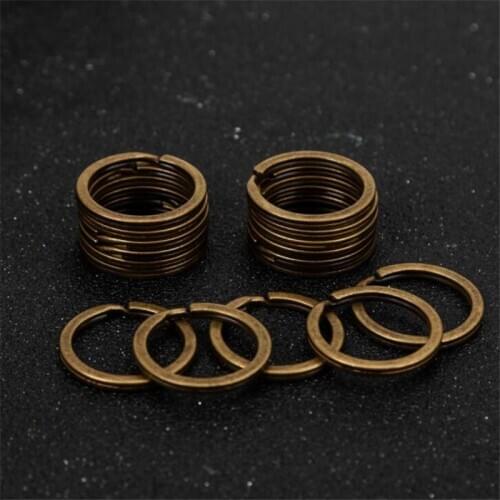 20pcs Antique Bronze 25mm 28mm 30mm Keyring Split Ring Key Ring For Key Chain Keychain Diy Jewelry Making Key Rings