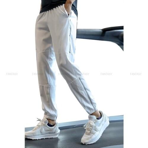 2021 Mens Sports Pants Wide Fit Casual Pants Jogging Quick Dry Breathable Gym Clothes Pants