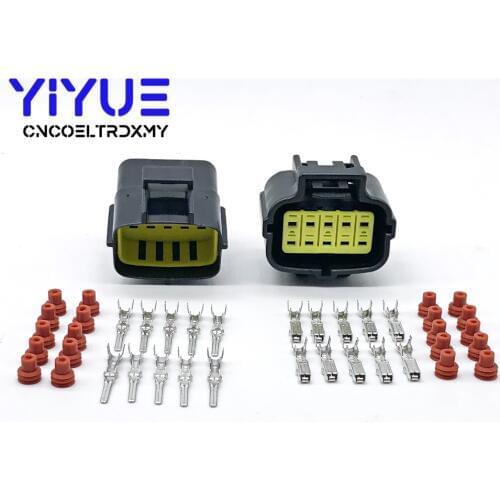5Set TYCO/AMP 10 Pin 174655-2/174656-7 174657-2 Female Male Plug Electrical Waterproof Auto Connector Denso