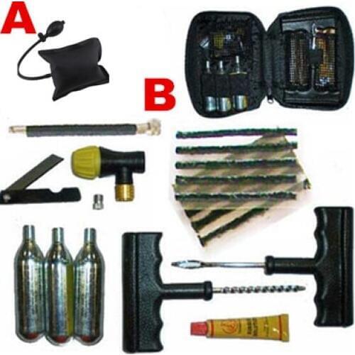 Car Air Inflatable Pump Shim Entry Door Window for car Or home+CO2 Tire Tyre Inflation Inflator Repair Tool Kit Motorcycle