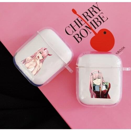 For Air pods Cases Earphone Case for Airpods 2 1 Wireless Earphone Cover Soft Clear Capa DARLING In The FRANXX ZERO TWO Coque