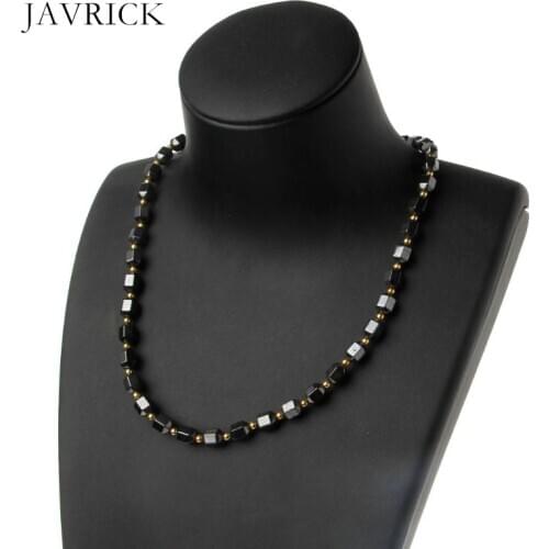 Black Hematite Magnetic Therapy Necklace Pain Relief for Neck Arthritis Shoulder Men Women Neck Decoration Birthday Gift