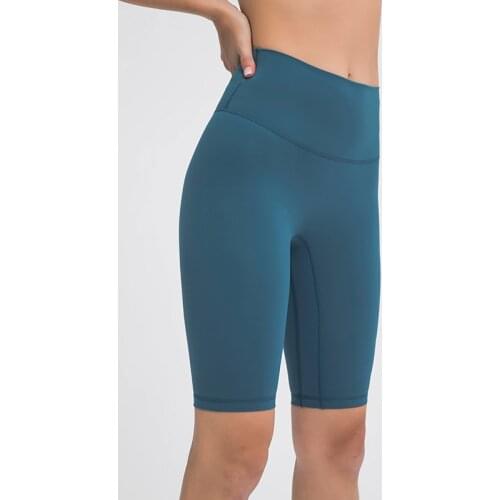 No Camel Toe High Waisted Biker Shorts For Women Hip Push Up Yoga Sport Shorts Soft Naked Feel Nylon Spandex Workout Gym Shorts