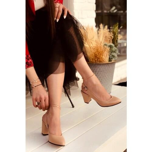 Harry Nude Mat Kadın Topuklu Ayakkabı