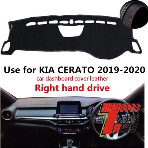 TAIJS Factory Classic Simple Leather Car Dashboard Cover For KIA CERATO 2019 2020 Right hand drive