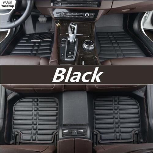 Leather car floor mats FIT FOR Kia Forte / Cerato K3 Sedan 2014 2015 2016 2017 2018 car-styling Custom car mat