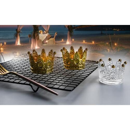 Creative trace gold ashtray lady household crown handicraft candlestick lipstick makeup collection