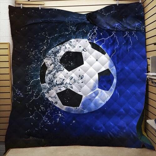 Football Summer Quilt Cartoon Blanket Mat 3D Printed Bed Sofa For Children Adult Boys Girls Washable Birthday Gifts