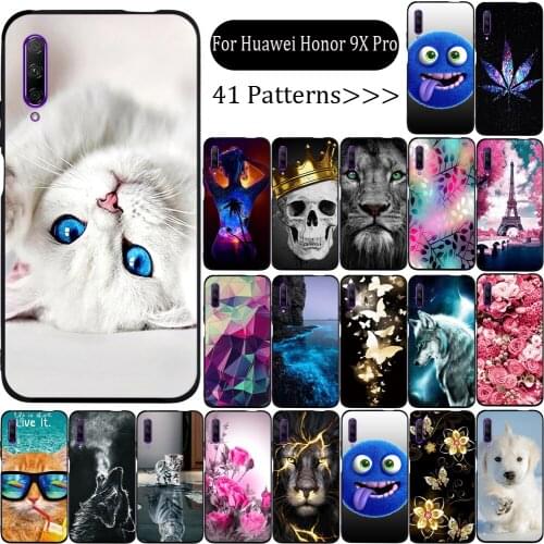 Soft TPU Case For Huawei Honor 9X Pro Case Silicone Back Cover Cartoon Cute Ultra Thin Phone Case For Huawei Honor 9X CN Cover