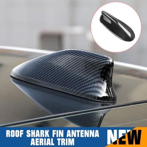 Carbon Fiber Car Roof Shark Fin Antenna Aerial Trim Stickers For Honda Accord 2018-2020 Auto Replacement Parts Chromium Styling