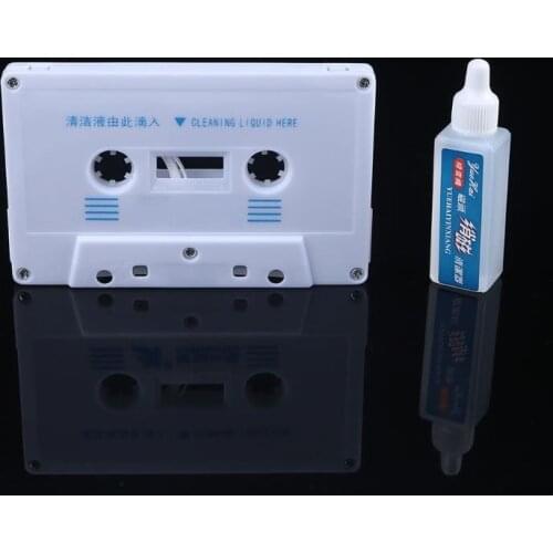 Free Shipping Audio Cassette Tape Head Cleaner &Demagnetizer for Car, Home and Portable Cassette Players, Wet Type 21 wholesales