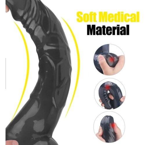 UNIMAT Realistic Big Black Dildo 32CM XXL Huge Dildos for women Super Soft Penis Adult Sex Toys for Women Vagina Anal Lesbian