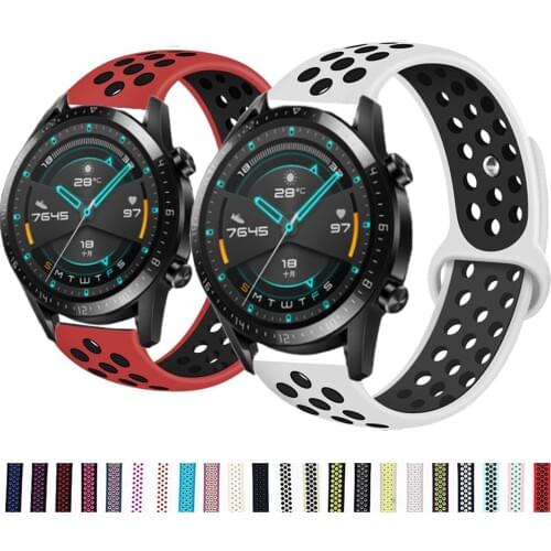 Huawei Watch GT 2/2e strap 42mm/46mm GT2/GT2e silicone bracelet 20mm/22mm band for Samsung Galaxy watch 42 46 mm/Active 2