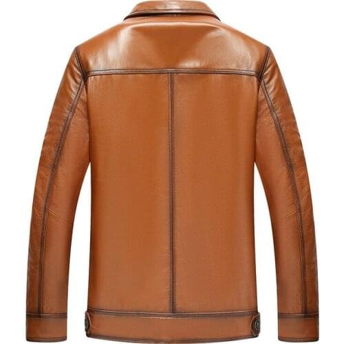 Luxury Natural Cowhide Leather Jacket Business Men Slim Fit Coat Office Work Casual Genuine Leather Jacket Biker Color Plus Size