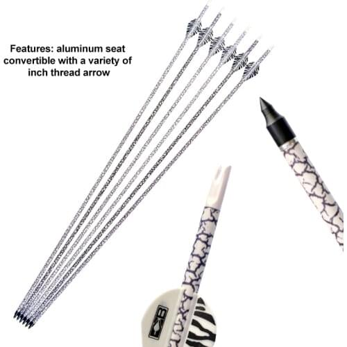 6/12/24pcs Archery Hunting Compound bow Pure Carbon Arrow With Replaceable Arrowhead for Compound/Recurve Bow