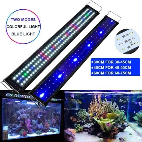 LED Aquarium Light Multi-Color Full Spectrum 30/40cm Super Slim Fish Tank Aquatic Plant Marine Grow Lighting Lamp EU/US Plug
