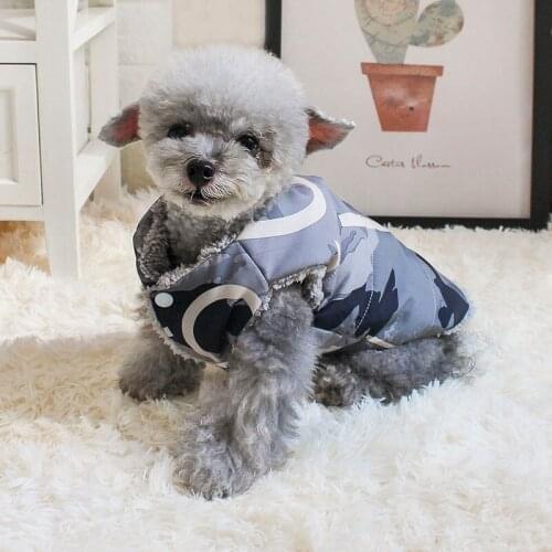 Thicken Winter Dog Clothes Puppy Jacket for Small Dogs Chihuahua French Bulldog Camouflage Pet Cat Clothing Coat ubranka dla psa