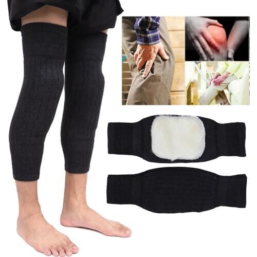 New 1Pair Unisex Thicken Winter Warm Knee Protective Gear Knee Protector Leg Warmer Kneepad Outside Sport Cycling Anti-Cold Belt
