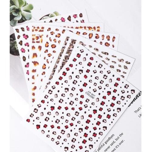 1pc Snakeskin 3D Nail Art Stickers Marble Stone Grille Leopard Nail Sticker Decals Japanese Nail Accessories for Nail Decoration