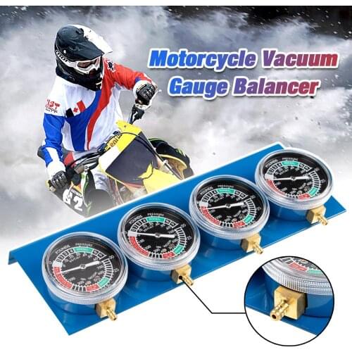 1pc 4 Cylinder Motorcycle Carburetor Fuel Vacuum Synchronizer Tool With Hose Gauge