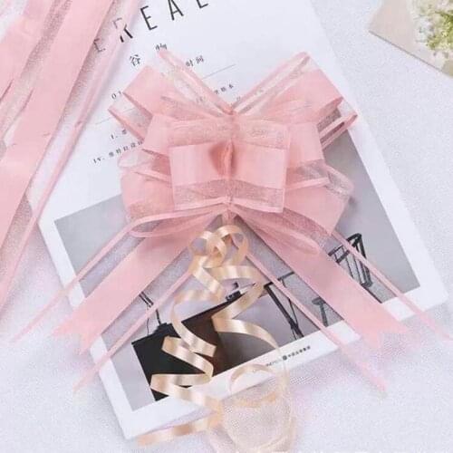 10pcs Gift Wrap Pull Bows Christmas Tree Ribbons New Year Navidad Decorations for Home Wedding Car Decor Craft Bows #8
